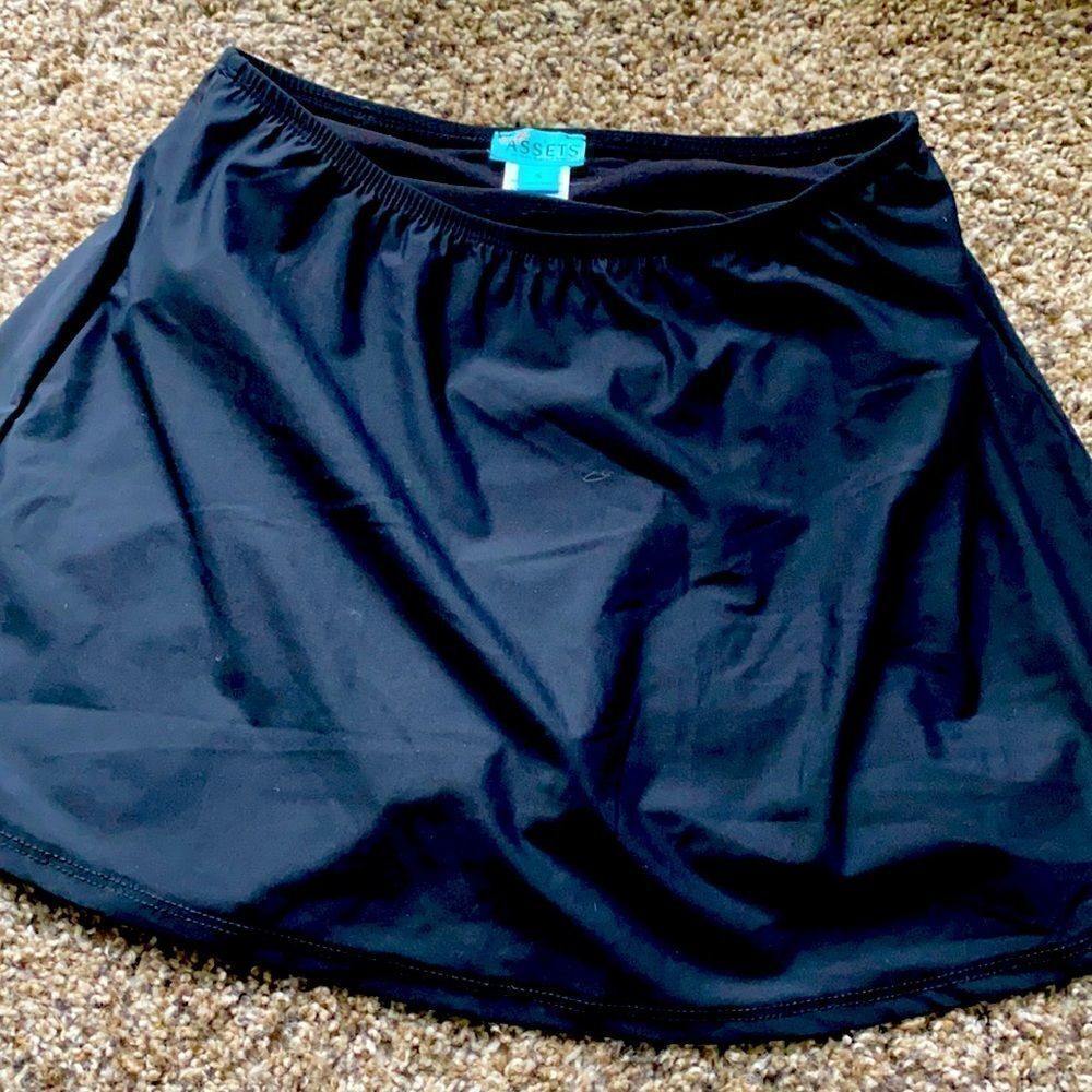 Assets by Spanx SWIM dress skirt black bottoms small